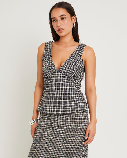 Afends Asta Seersucker Top