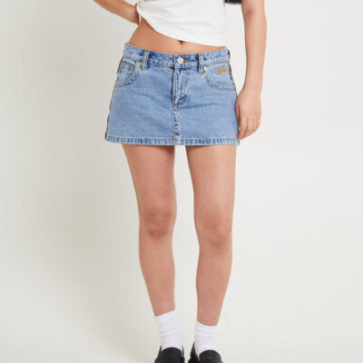 Abrand Rip Curl 99 Low Denim Skirt Ariane Tape