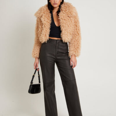 Alice In The Eve Cornelia Cropped Faux Fur Jacket
