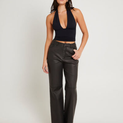 Alice In The Eve Esme Leather Look Straight Pants