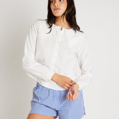 Bdg Urban Outfitters BDG Long Sleeve Collar Blouse