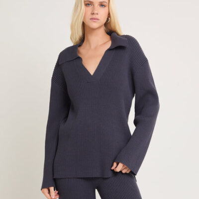 Subtitled Stella Ribbed Knit Sweater