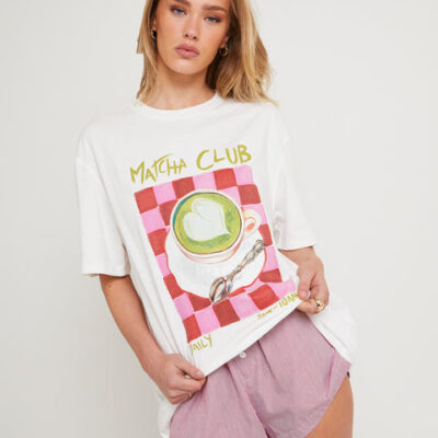 Alice In The Eve Matcha Club Boyfriend T-Shirt