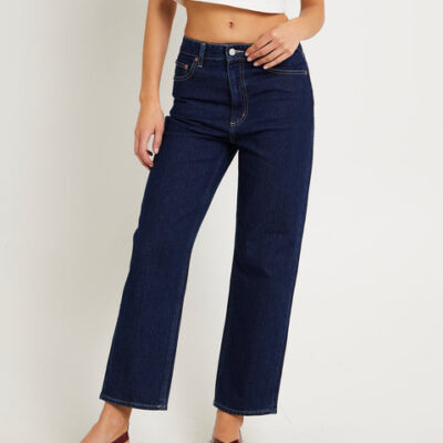 Lee High Straight Crop Denim Jeans