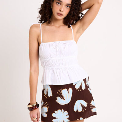 Subtitled Reverie Shirred Cami