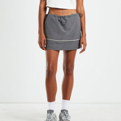 Insight Iggy Parachute Mini Skirt Grey