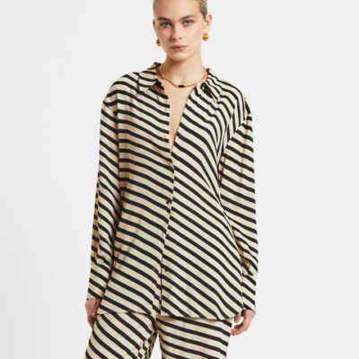 Subtitled Morgan Printed Crepe Long Sleeve Shirt in Assorted