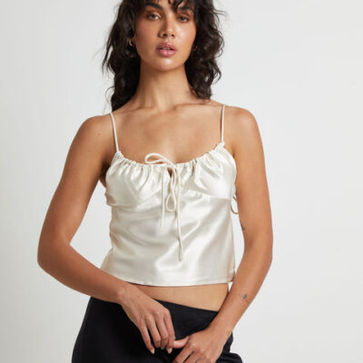Alice In The Eve Ruby Romantic Slip Top in Ivory