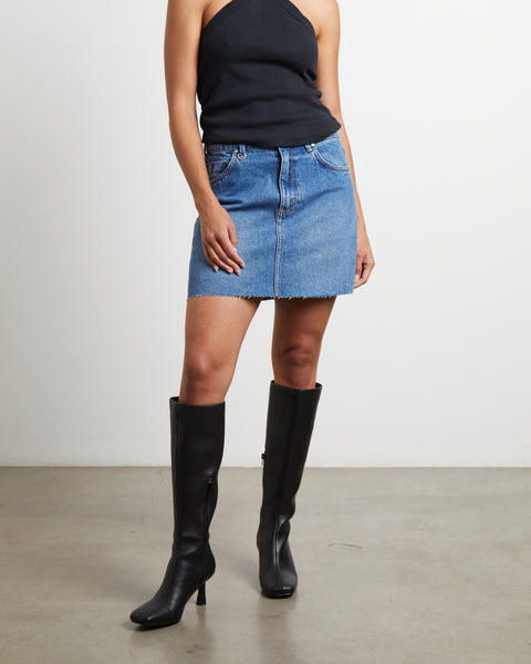 Neuw Darcy Denim Mini Skirt in Omen