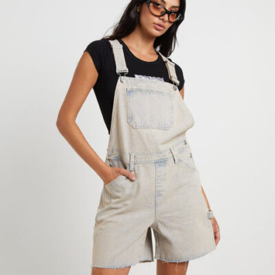 Insight Longline Overdye Overalls in Peachy