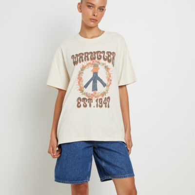 Wrangler Slouch Short Sleeve T-Shirt in Botanical Love
