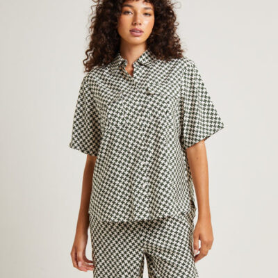 Subtitled Minnie Crepe Shirt Olive