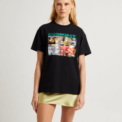 Insight Glitter Floral Boyfriend T-Shirt