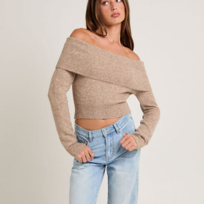 Alice In The Eve Milly Off Shoulder Knit Sweater