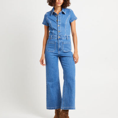 Rollas Sailor Denim Jumpsuit Breaker