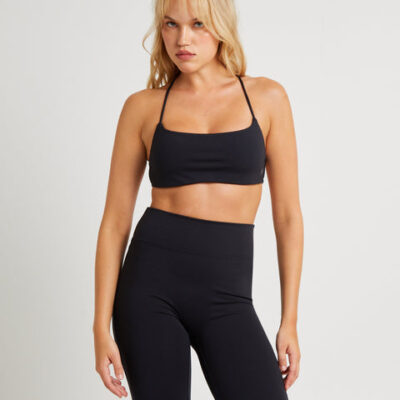 Subtitled Sports Club Stringy Cross Back Crop Top