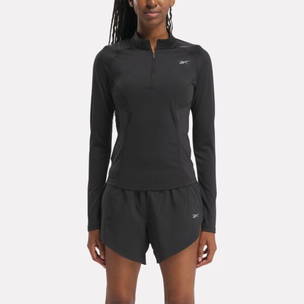 Reebok Running 1/4 Zip Night Black