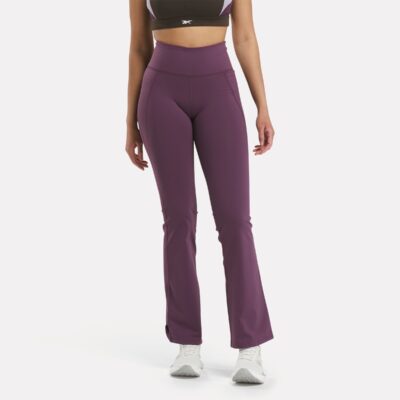 Reebok Lux High-Rise Mini-Flare Pants Midnight Plum