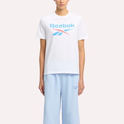 Reebok Identity Big Logo Tee White/Coral/Blue