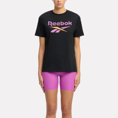 Reebok Identity Big Logo Tee Black/Purple/Electric Amber