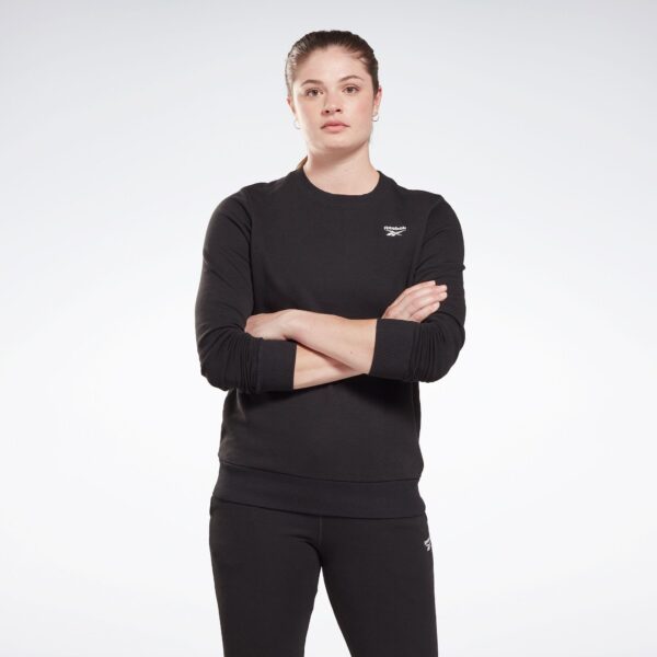 Reebok Identity Small Logo French Terry Crew Sweatshirt Black