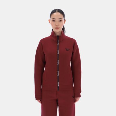 Reebok Zip Through Track Top Classic Burgundy