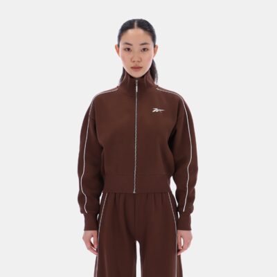 Reebok Brooklyn Cropped Bomber Jacket Campus Brown