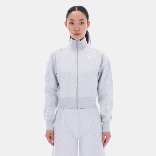 Reebok Brooklyn Cropped Bomber Jacket Silver Marl