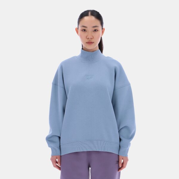 Reebok Longline Roll Neck Sweatshirt Leisure Blue