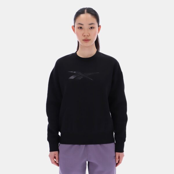 Reebok Satin Crew Neck Sweatshirt Black