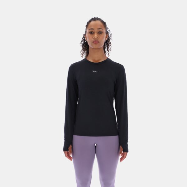 Reebok Long Sleeve Running Top Black