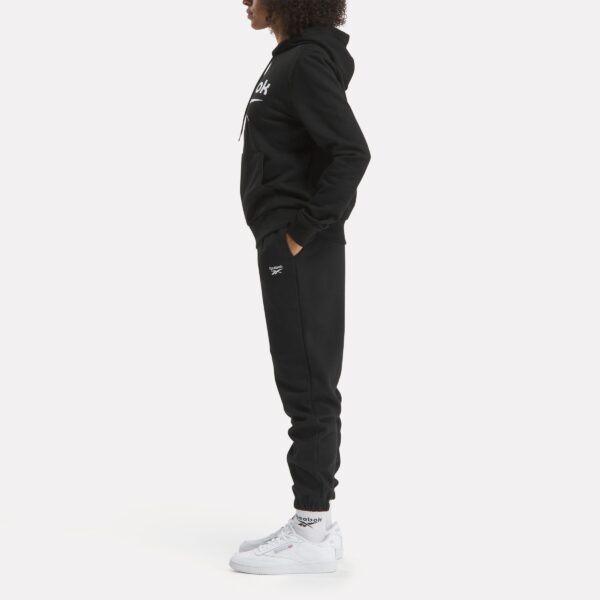 Reebok Identity Small Logo Fleece Joggers Black - Image 2