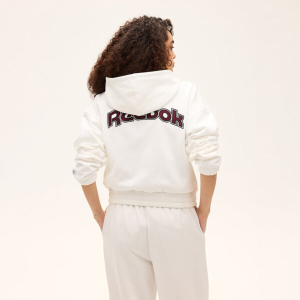 Reebok Track Club 2.0 Zip Hoodie Cream/Mahogany - Image 2