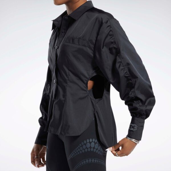 Reebok Cardi B Long-Sleeve Top Black - Image 3