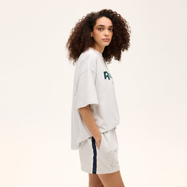 Reebok Track Club 2.0 Tshirt Grey/Green - Image 3
