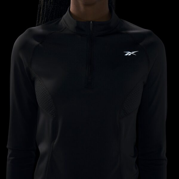 Reebok Running 1/4 Zip Night Black - Image 4