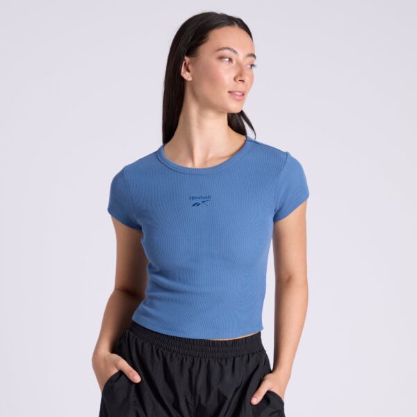 Reebok Ribbed Tee East Coast Blue - Image 4