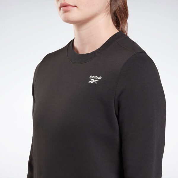 Reebok Identity Small Logo French Terry Crew Sweatshirt Black - Image 4