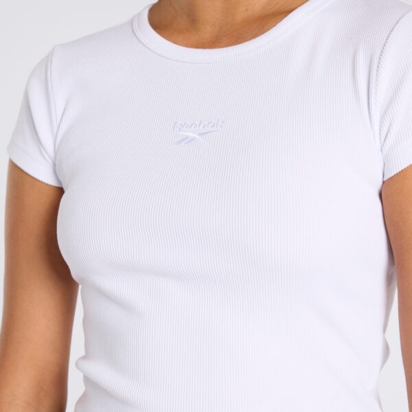 Reebok Ribbed Tee White - Image 5