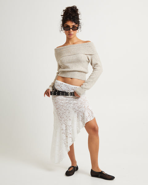 Alice In The Eve Tammy Lace Handkerchief Hem Midi Skirt