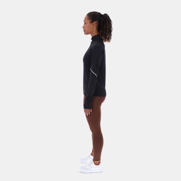 Reebok Long Sleeve Mock Neck Top Black - Image 4