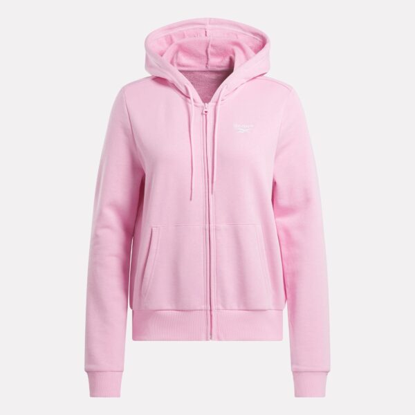 Reebok Identity Small Logo French Terry Full-Zip Sweatshirt Astro Rose - Image 4