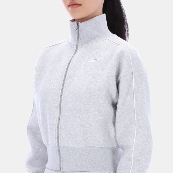 Reebok Brooklyn Cropped Bomber Jacket Silver Marl - Image 5
