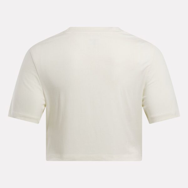 Reebok Identity Big Logo Crop T-Shirt Vintage Chalk - Image 5