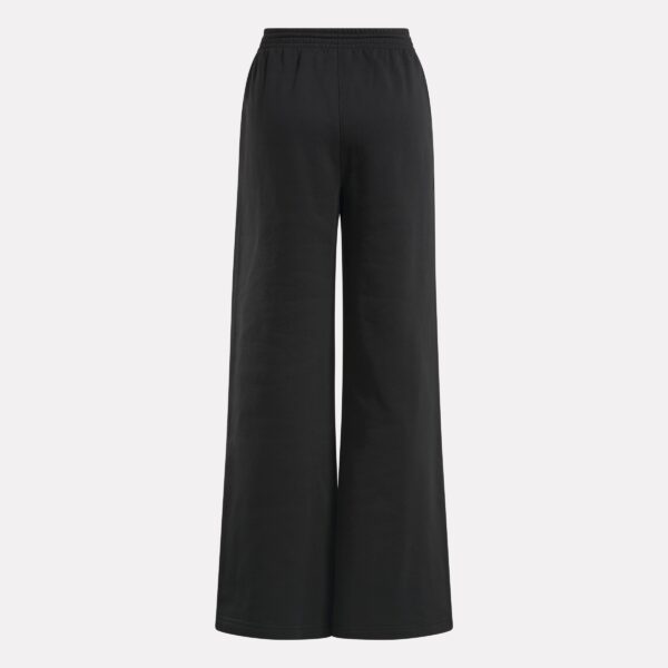 Reebok Identity Small Logo Fleece Wide Leg Pants Black - Image 5