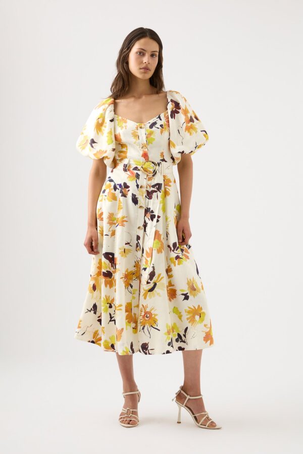 Aje. Soleil Belted Midi Dress