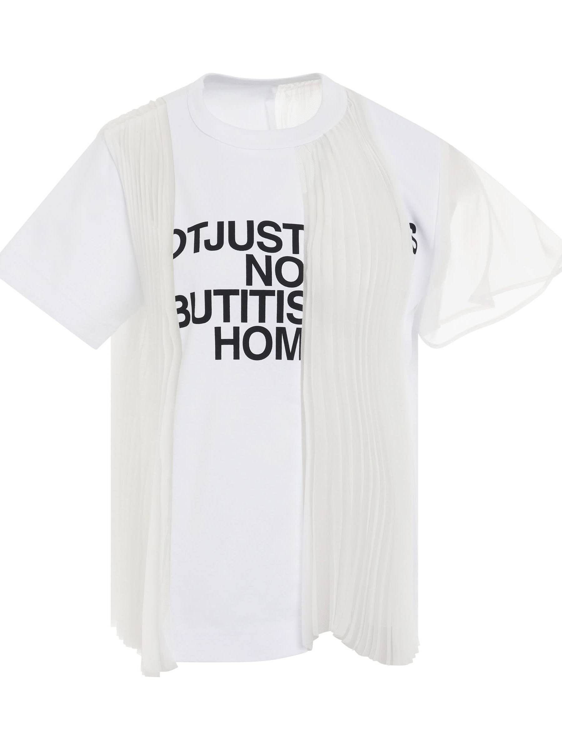 Sacai Classic Cotton Jersey T-Shirts in White - Miss Nelly