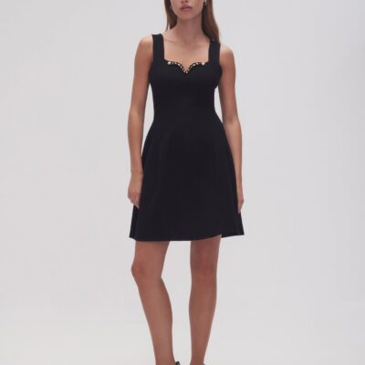 Aje. Goldfoil Metal Bar Mini Dress