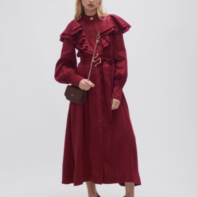 Aje. Isabella Belted Midi Dress