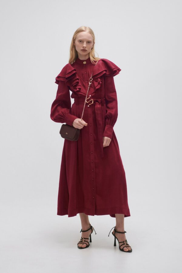 Aje. Isabella Belted Midi Dress